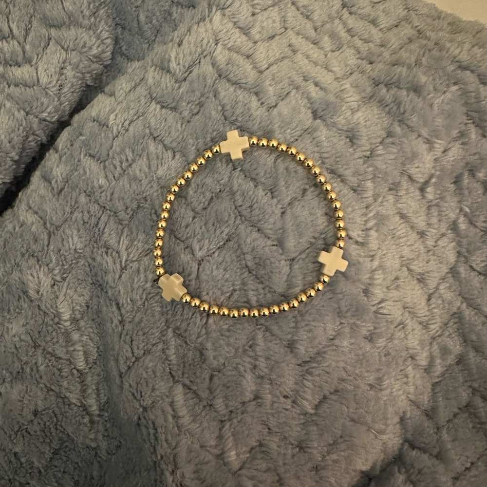 egirl signature cross bracelet gold